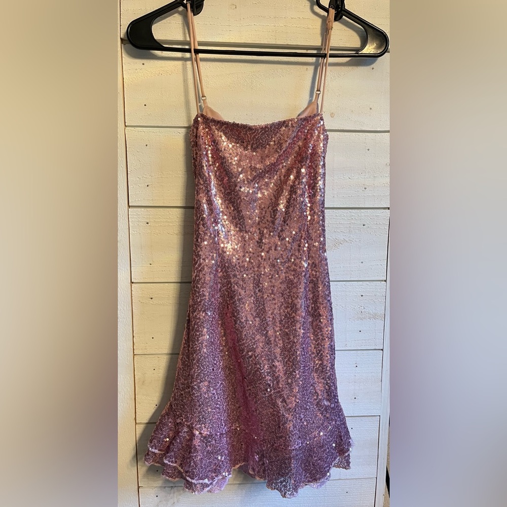 Lucy in the Sky❤️ Sparkling Rose Gold Sequin Dress